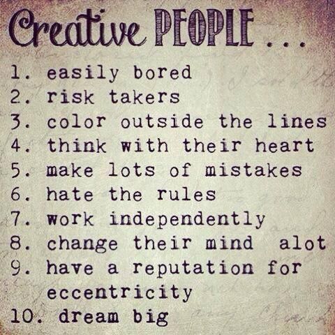 creativity ensures success: Creative people