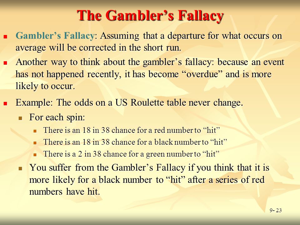 the Gambler’s Fallacy